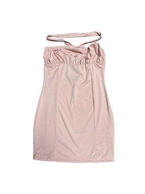 Half Heart Mini Dress Size S Light Pink Stretchy, FLAW